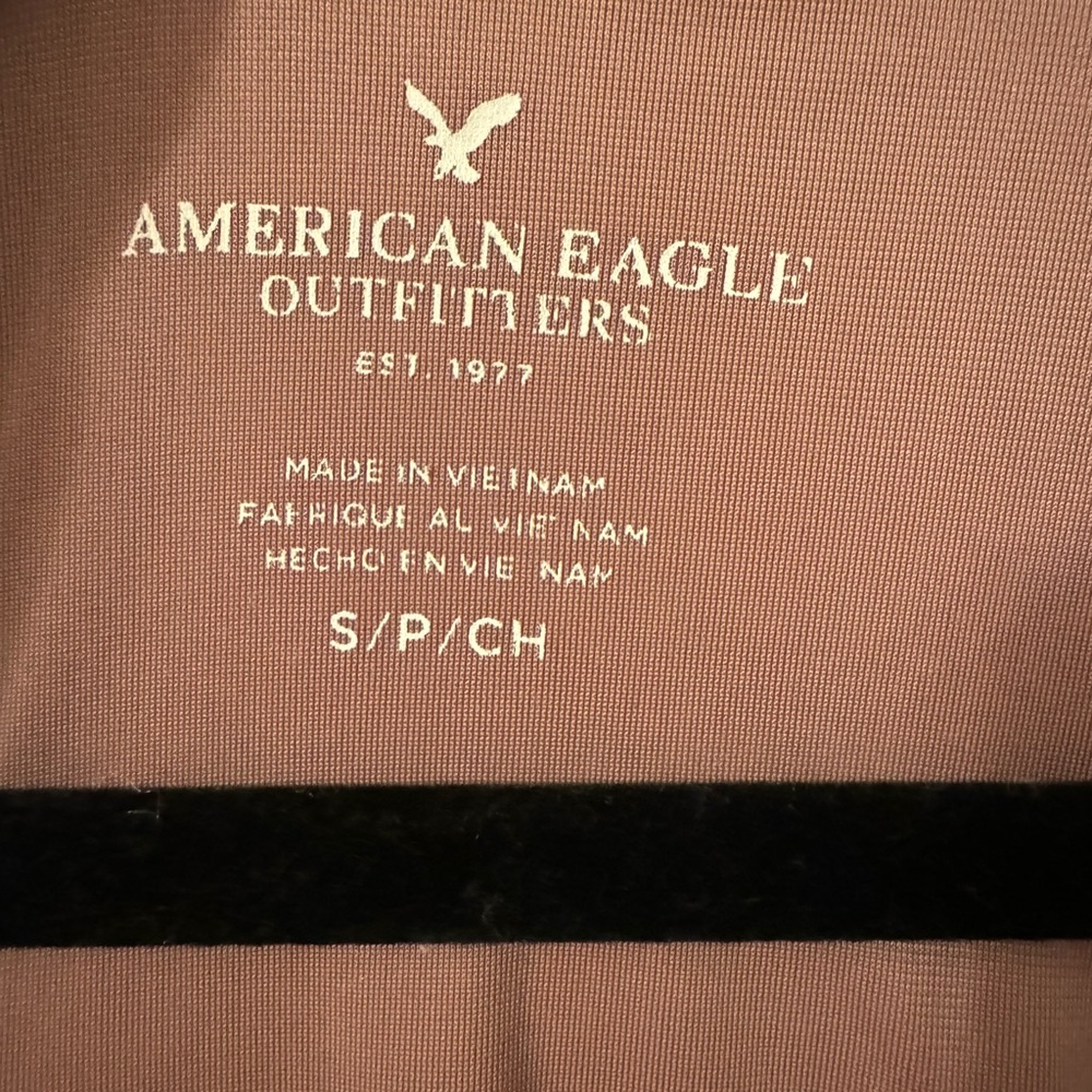 American Eagle Velour Pink/Purple Ombré Short Sleeve Top - Picture 8 of 15